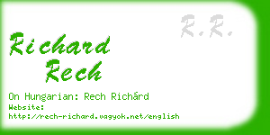 richard rech business card